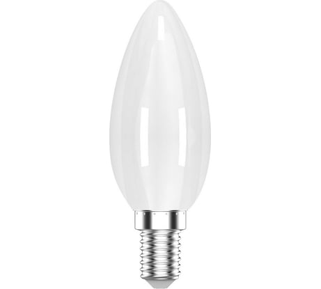 Лампа Gauss basic filament свеча 4,5w 400lm 4100к е14 milky led 1/10/50 1035125