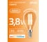 Лампа Gauss basic filament шар 3,8w 350lm 2400к е14 golden led 1/10/50 1057154 1