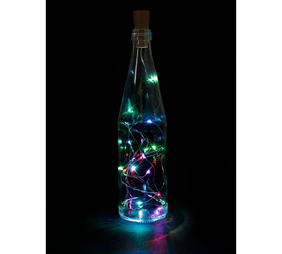 Гирлянда-пробка для бутылки TDM "Роса20" 20LED, 2м, RGB, 3хAG13/LR44, SQ0361-0100