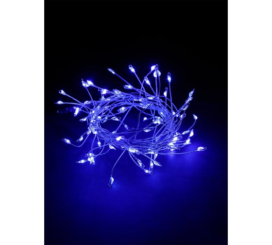 Светодиодная гирлянда TDM "Самоцветы" 100LED, 2 м, синий, USB, IP20, SQ0361-0201