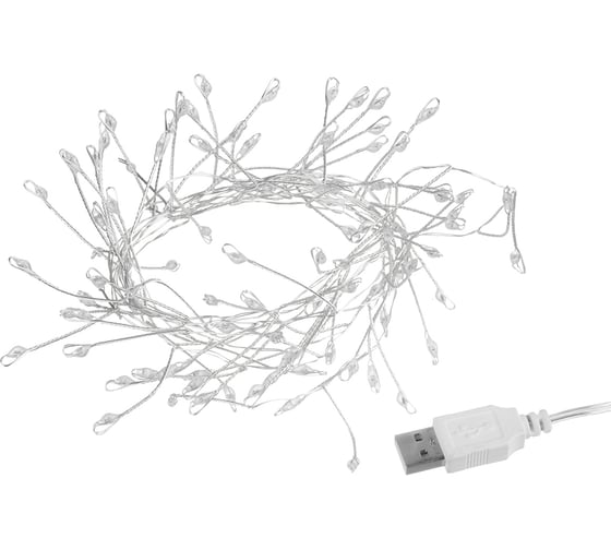 Светодиодная гирлянда TDM "Самоцветы" 100LED, 2 м, RGB, USB, IP20, SQ0361-0199