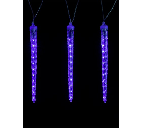 Светодиодная гирлянда TDM "Сосульки фигурные" 2,1 м, 176LED, 8 шт, падающий синий свет, 250 В, IP44, SQ0361-0096