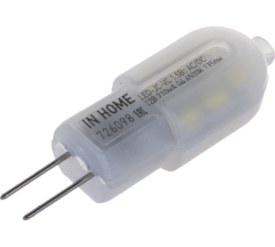Светодиодная лампа IN HOME LED-JC-VC 1.5Вт 12В G4 6500К 135Лм 4690612019765