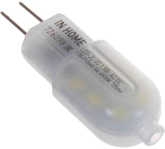Светодиодная лампа IN HOME LED-JC-VC 1.5Вт 12В G4 6500К 135Лм 4690612019765