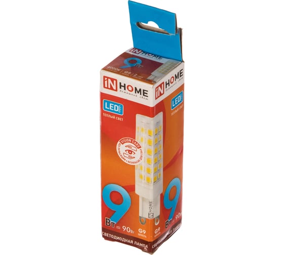 Светодиодная лампа IN HOME LED-JCD-VC 9Вт 230В G9 4000К 810Лм 4690612019932
