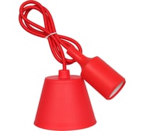 Силиконовый патрон Е27 IN HOME со шнуром 1м красный 4690612008707