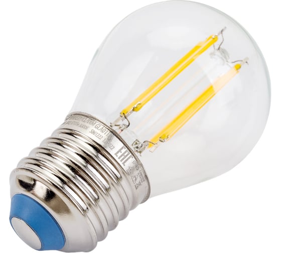 Светодиодная лампа Uniel LED-G45-5W/WW/E27/CL/DIM GLA01TR диммируемая. UL-00002868