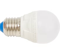 Светодиодная лампа Uniel Форма шар, матовая. Серия ЯРКАЯ LED-G45 7W/WW/E27/FR UL-00002420
