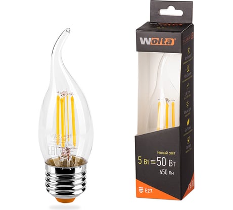 Лампа WOLTA LED FILAMENT 25YCDFT5E27
