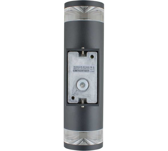 Светодиодная стеновая подсветка Светкомплект Wl-as 2 gu10, ip44, bk WLAS2BKIP44