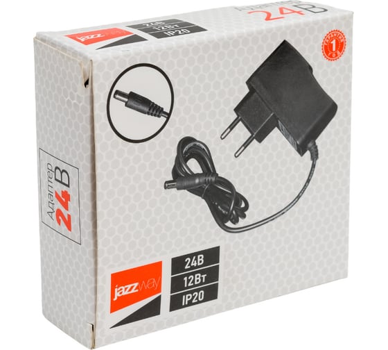 Адаптер Jazzway 12W (24В 0,5A) IP20 5047365