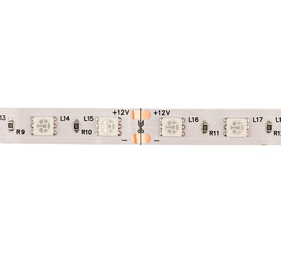 Светодиодная лента Lamper 12в, smd5050, 60 led/м, зеленый, 10мм, 5м, ip20 141-464