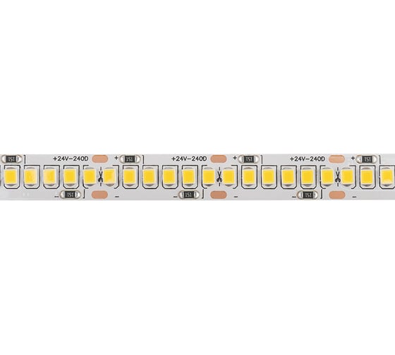 Светодиодная лента Lamper 24в, smd2835, 240 led/м, 3000к, 15мм, 5м, ip20 141-622