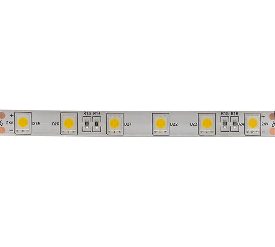 Светодиодная лента Lamper 24в, smd5050, 60 led/м, 3000к, 10мм, 5м, ip65 141-634
