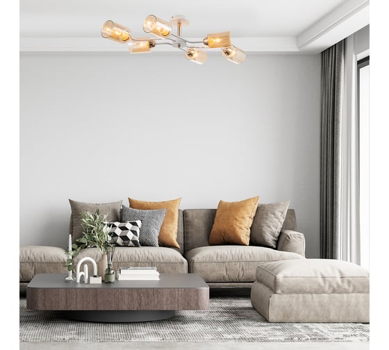 Светильник на штанге ESCADA 1131/6P E27*60W White/Gold 1131/6P White/Gold