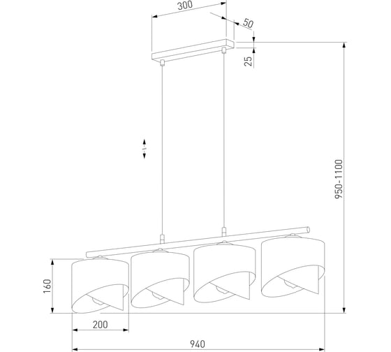 Подвесной светильник TK Lighting 4828 marlon a066428