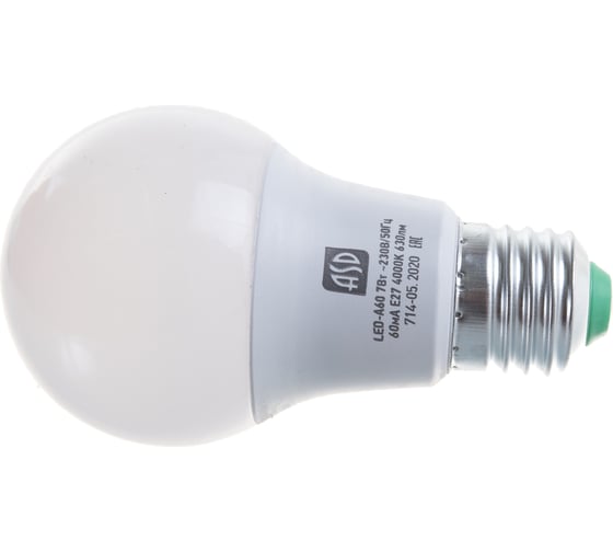 Лампа ASD сд LED-A60-std 7Вт 230В Е27 4000К 630Лм 4690612001678