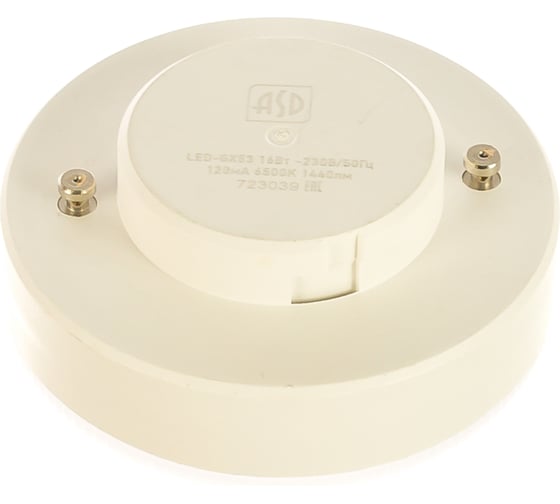 Лампа ASD сд LED-GX53-std 16Вт 230В  6500К 1440Лм 4690612019239