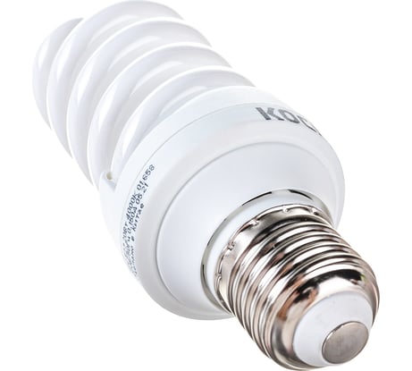 Люминесцентная компактная лампа КОСМОС SPC 20Вт E27 спиральная 4000К Т3 332606 LKsmSPC20wE2742