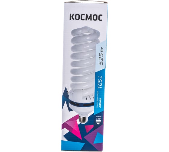 Люминесцентная компактная лампа КОСМОС SPC 105Вт E40 спиральная 4000К 160214 LKsmT5SPC105WE4042_m