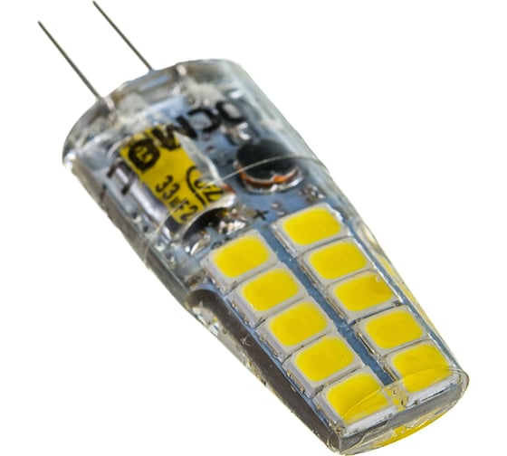 Светодиодная лампа КОСМОС LED 3Вт 12В G4 4500К LksmLED3wJCG412v45 482437