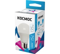 Светодиодная лампа КОСМОС LED A60 15Вт грушевидная 220В E27 4500К Lksm_LED15wA60E2745 468713