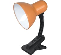 Настольный светильник под лампу IN HOME СНП-11О на прищепке 40Вт E27 ОРАНЖЕВЫЙ 4690612012827