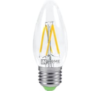 Светодиодная лампа IN HOME LED-СВЕЧА-deco 7Вт 230В Е27 4000К 630Лм прозрачная 4690612016399