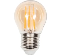 Светодиодная лампа Uniel Led-g45-5w/golden/e27 glv21go лампа светодиодная vintage. форма «шар», золотистая колба. картон. тм UL-00010552