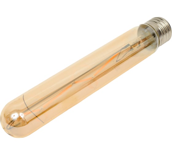 Светодиодная лампа Uniel Led-l32a-4w/golden/e27 glv21go vintage. форма «цилиндр», янтарная колба. картон. UL-00010553
