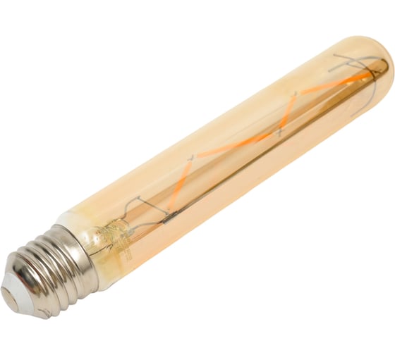 Светодиодная лампа Uniel Led-l32a-4w/golden/e27 glv21go vintage. форма «цилиндр», янтарная колба. картон. UL-00010553