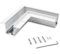 Угловой потолочный встраиваемый коннектор DesignLed SY Белый Муар SY-601901-RC-CN-1-WHMR-PCB Серебро SY-601901-RC-CN-1-WHMR-PCB