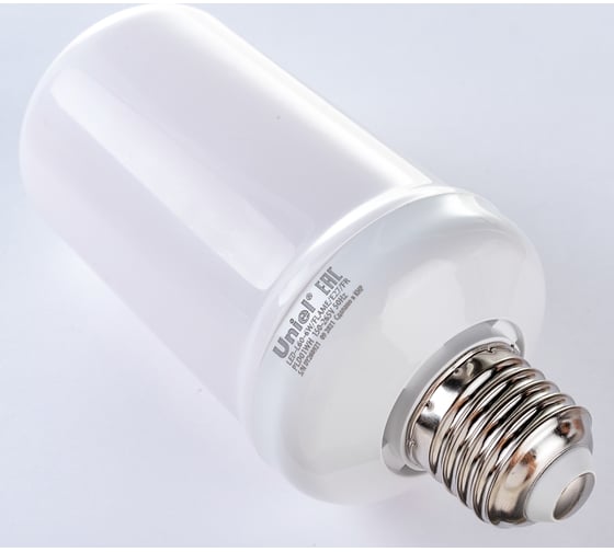Светодиодная лампа Uniel Декоративный эффект пламени LED-L60-6W/FLAME/E27/FR PLD01WH UL-00003360