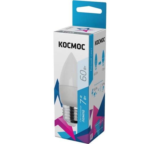 Светодиодная лампа КОСМОС LED CN 7Вт 220В E27 4500К Lksm_LED7wCNE2745 291709