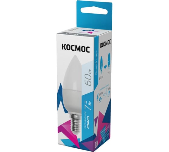 Светодиодная лампа КОСМОС LED CN 7Вт 220В E14 4500К Lksm_LED7wCNE1445 291707