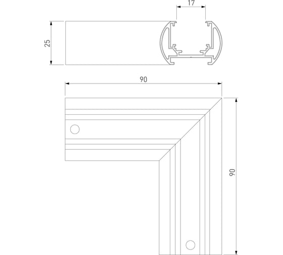Угловой коннектор Elektrostandard для шинопровода slim magnetic round накладной (черный) 85135/00 a065259
