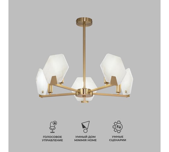 Потолочный светильник Eurosvet 60158/5 латунь a065049 1