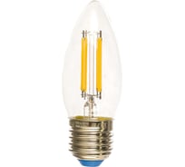Диммируемая светодиодная лампа Uniel Форма свеча Серия Air LED-C35-9W/3000K/E27/CL/DIM GLA01TR UL-00005187