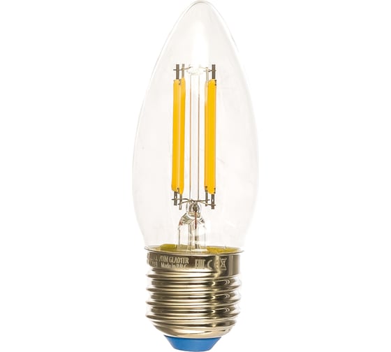 Диммируемая светодиодная лампа Uniel Форма свеча Серия Air LED-C35-9W/3000K/E27/CL/DIM GLA01TR UL-00005187
