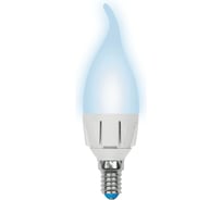 Светодиодная лампа Uniel свеча на ветру Серия ЯРКАЯ LED-CW37 7W/NW/E14/FR PLP01WHLED UL-00002415