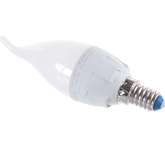 Светодиодная лампа Uniel свеча на ветру Серия ЯРКАЯ LED-CW37 7W/NW/E14/FR PLP01WHLED UL-00002415
