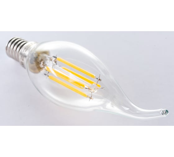 Диммируемая светодиодная лампа Uniel свеча на ветру Серия Air LED-CW35-9W/3000K/E14/CL/DIM UL-00005189