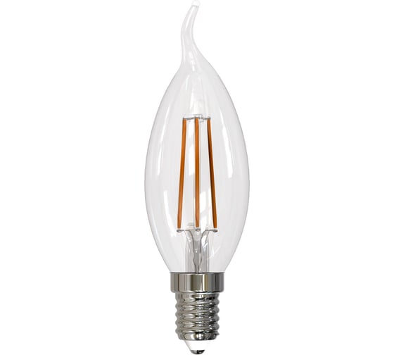 Светодиодная лампа Uniel Форма свеча на ветру Серия Sky LED-CW35-11W/3000K/E14/CL PLS02WH UL-00005170