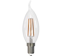 Светодиодная лампа Uniel Форма свеча на ветру Серия Sky LED-CW35-9W/3000K/E14/CL PLS02WH UL-00005168