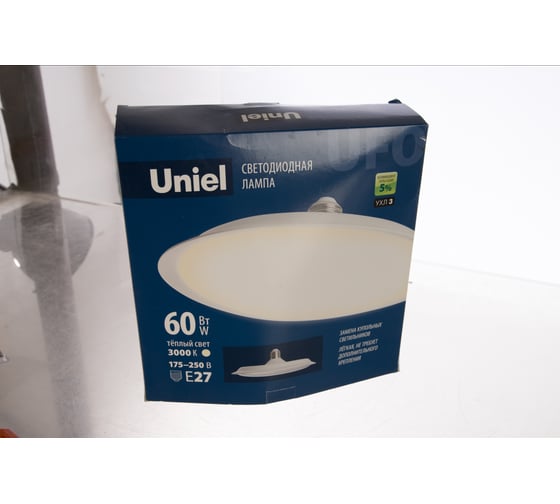 Светодиодная лампа Uniel Форма UFO, матовая LED-U270-60W/3000K/E27/FR PLU01WH UL-00004576