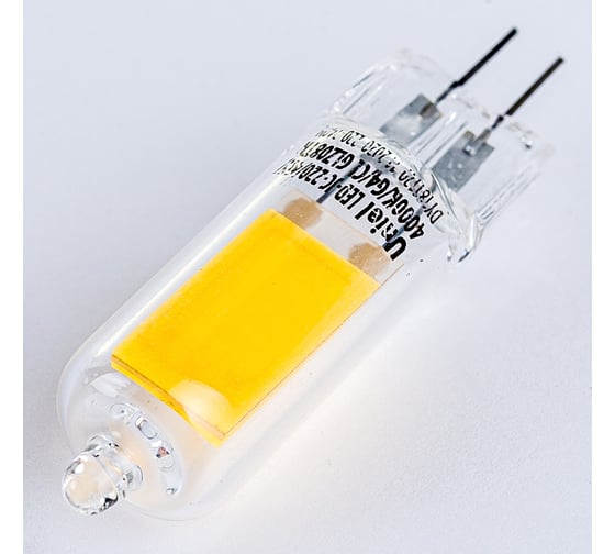 Светодиодная лампа Uniel GLZ08TR прозрачная LED-JC-220/4W/4000K/G4/CL UL-00005064