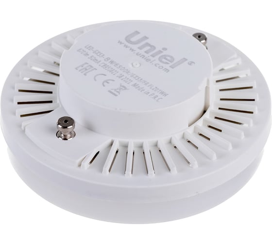 Светодиодная лампа Uniel матовая LED-GX53-8W/6500K/GX53/FR PLZ01WH UL-00005312
