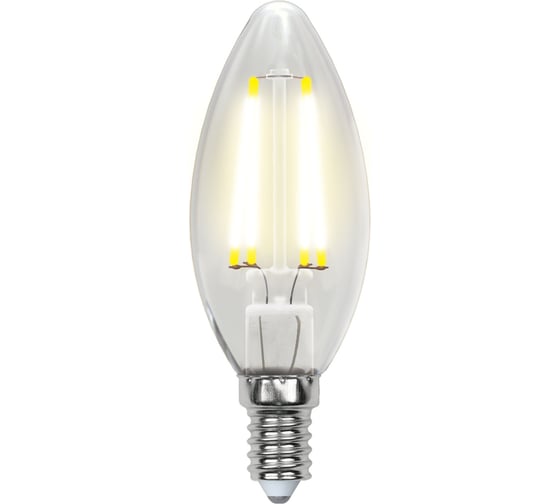 Светодиодная лампа Uniel. Форма свеча Серия Air LED-C35-7,5W/WW/E14/CL GLA01TR UL-00003245