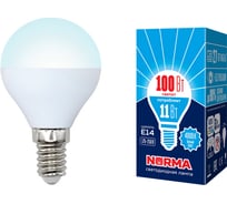 Светодиодная лампа Volpe. Форма шар, матовая LED-G45-11W/NW/E14/FR/NR UL-00003831