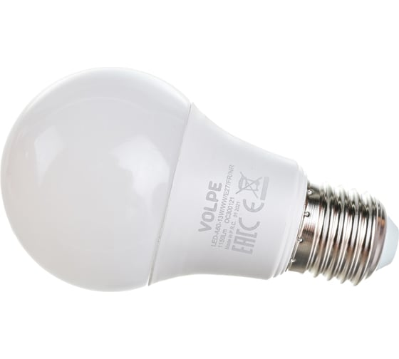 Светодиодная лампа Volpe. Форма A, матовая. Серия Norma LED-A60-13W/WW/E27/FR/NR UL-00004024